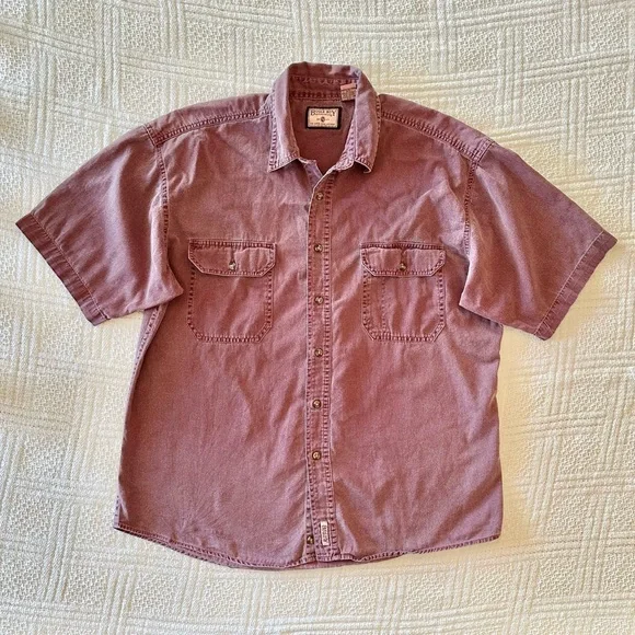 Vintage Bugle Boy Button Up Shirt | 90s Short Sleeve Cotton | M - Picture 2 of 8